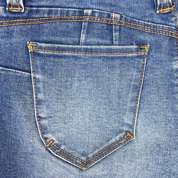 Jean distressed blue stretch shorts - Picture 3 of 14